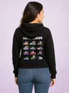 Zwuri Women | Sneakerhead - Pitch Black Oversized Hoodie