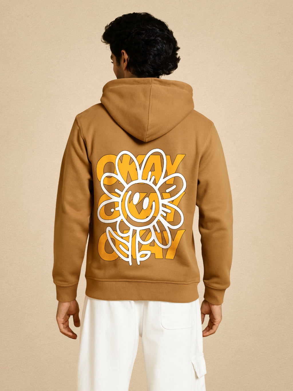 Zwuri Men | Okay - Biscoff Brown Oversized Hoodie