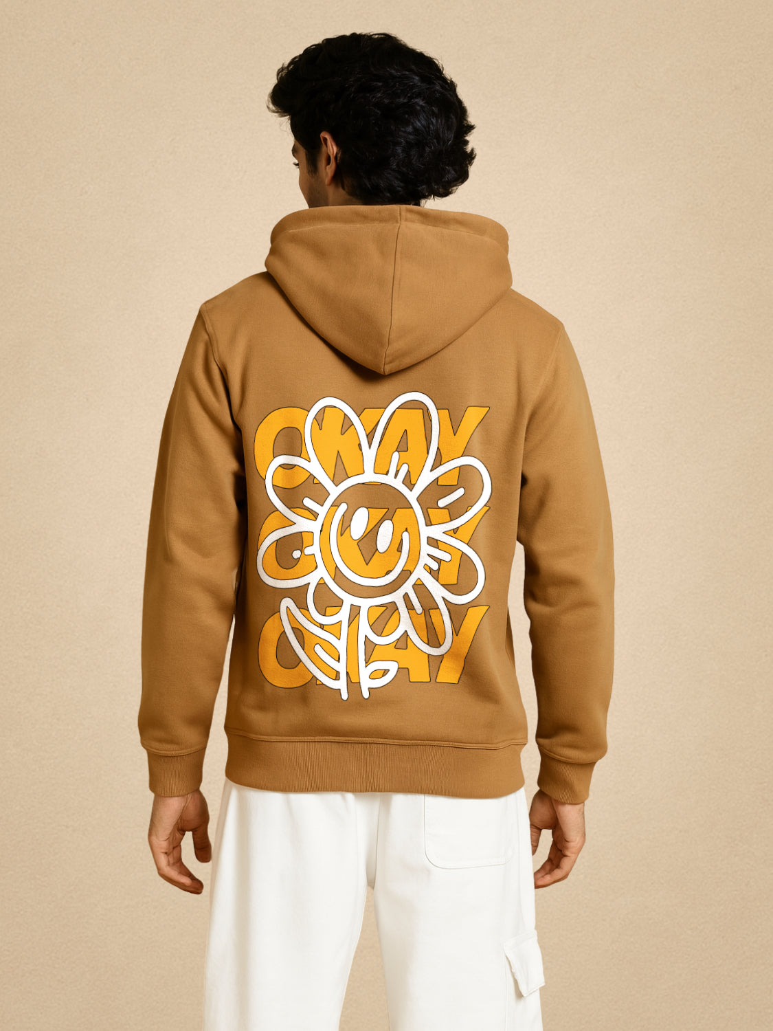 Zwuri Men | Okay - Biscoff Brown Oversized Hoodie