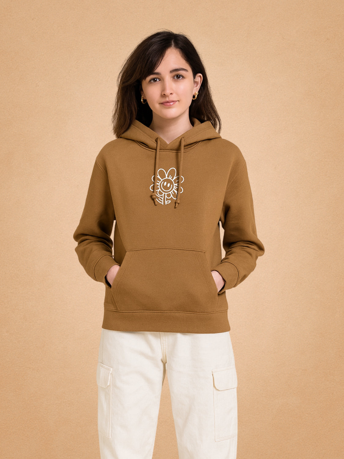 Zwuri Women | Okay - Biscoff Brown Oversized Hoodie