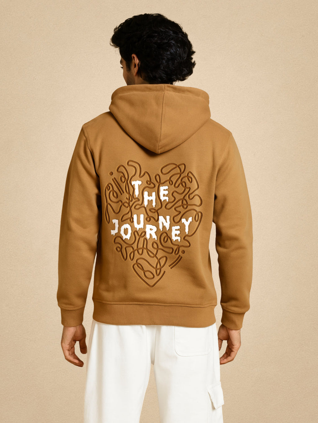 Zwuri Men | Journey - Biscoff Brown Oversized Hoodie