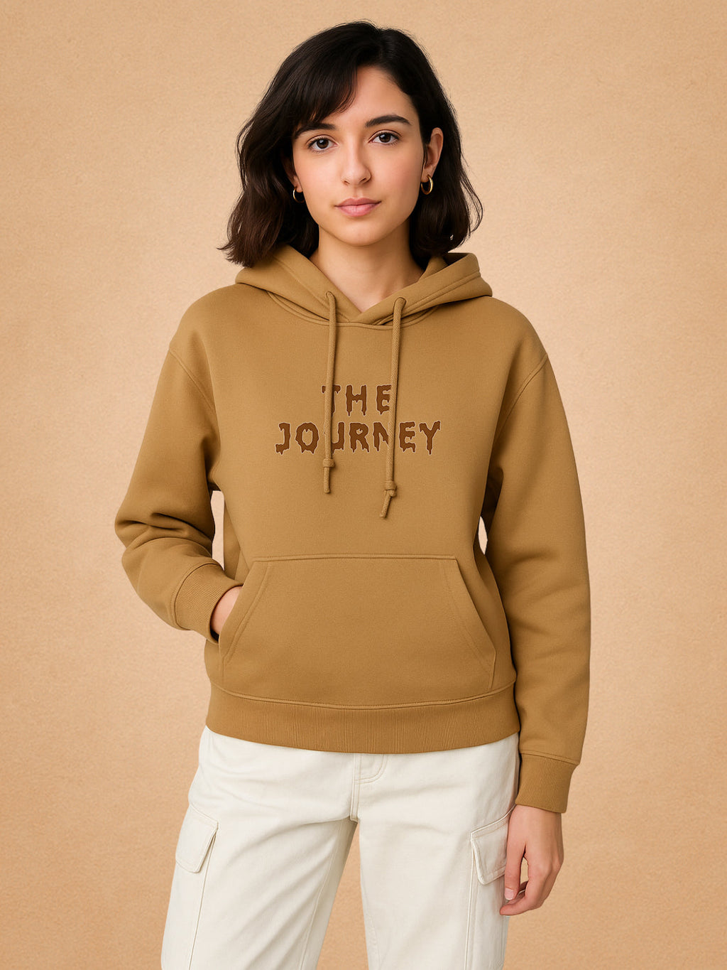 Zwuri Women | Journey - Biscoff Brown Oversized Hoodie