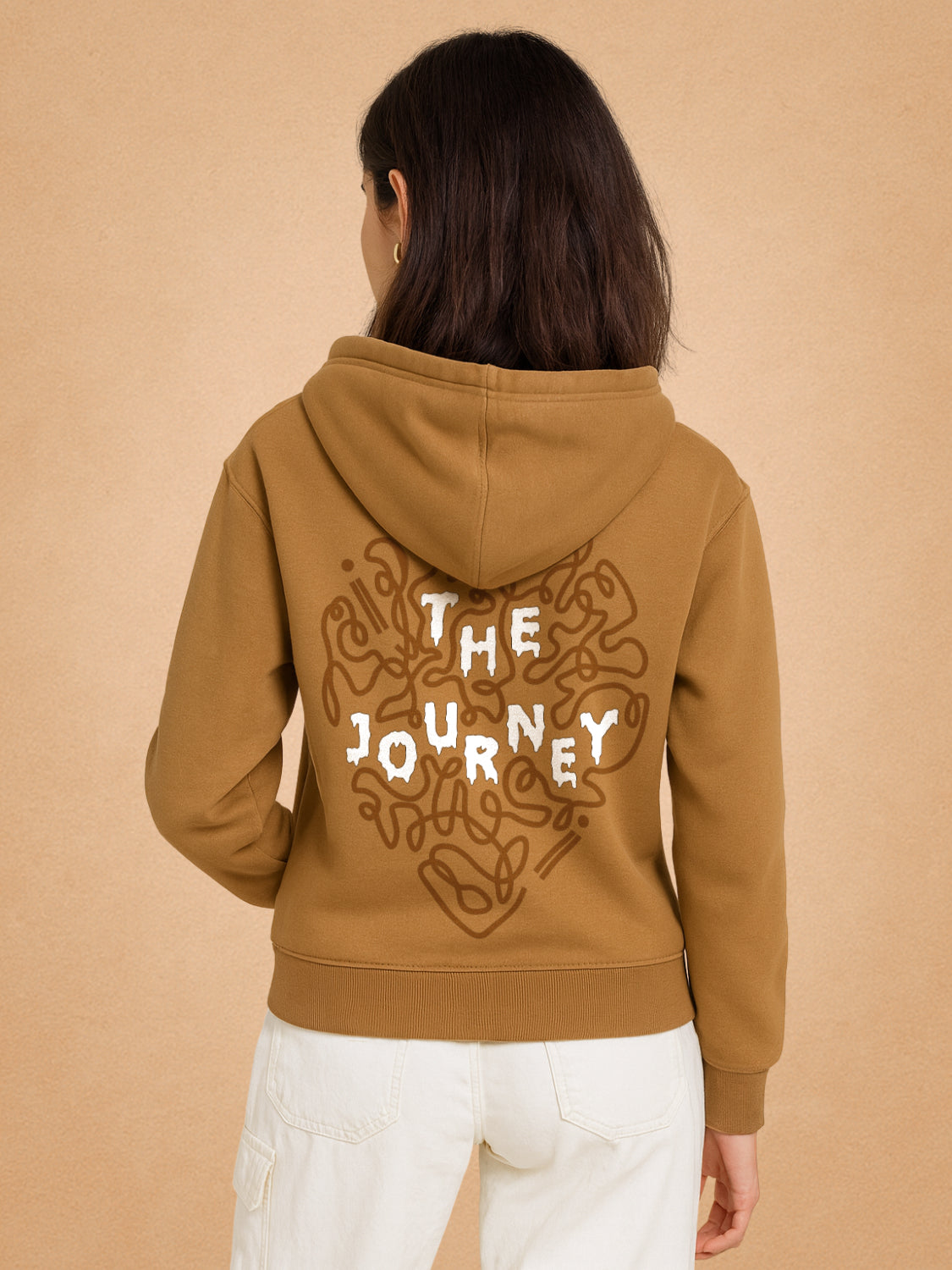 Zwuri Women | Journey - Biscoff Brown Oversized Hoodie