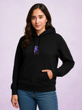 Zwuri Women | Neon Odyssey - Pitch Black Oversized Hoodie