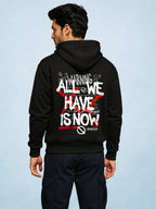 Zwuri Men | Right Now - Pitch Black Oversized Hoodie