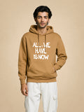 Zwuri Men | Right Now - Biscoff Brown Oversized Hoodie