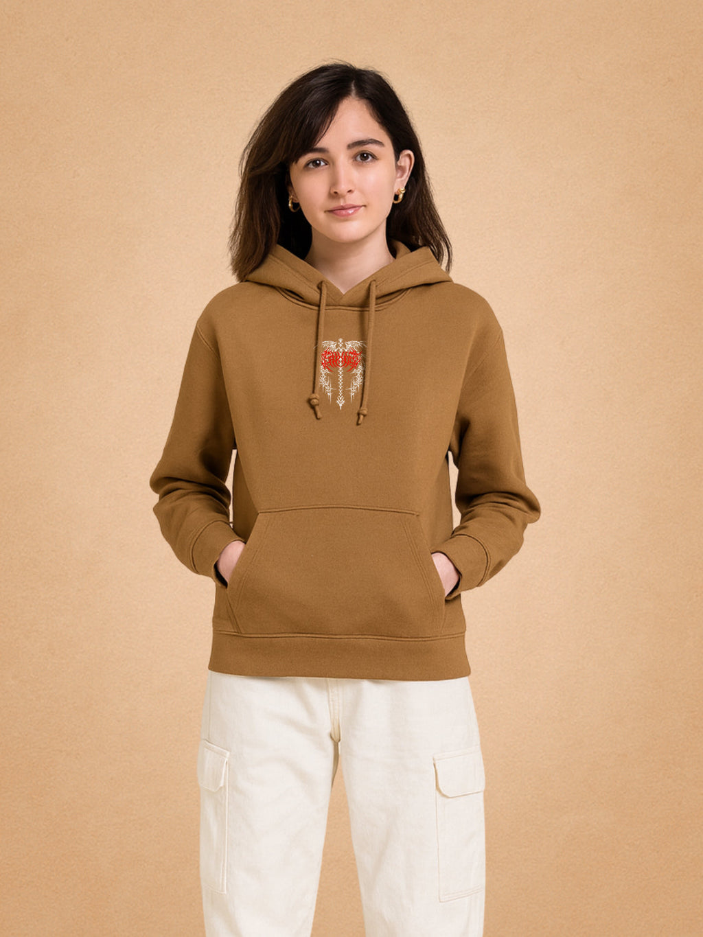 Zwuri Women | Spine - Biscoff Brown Oversized Hoodie