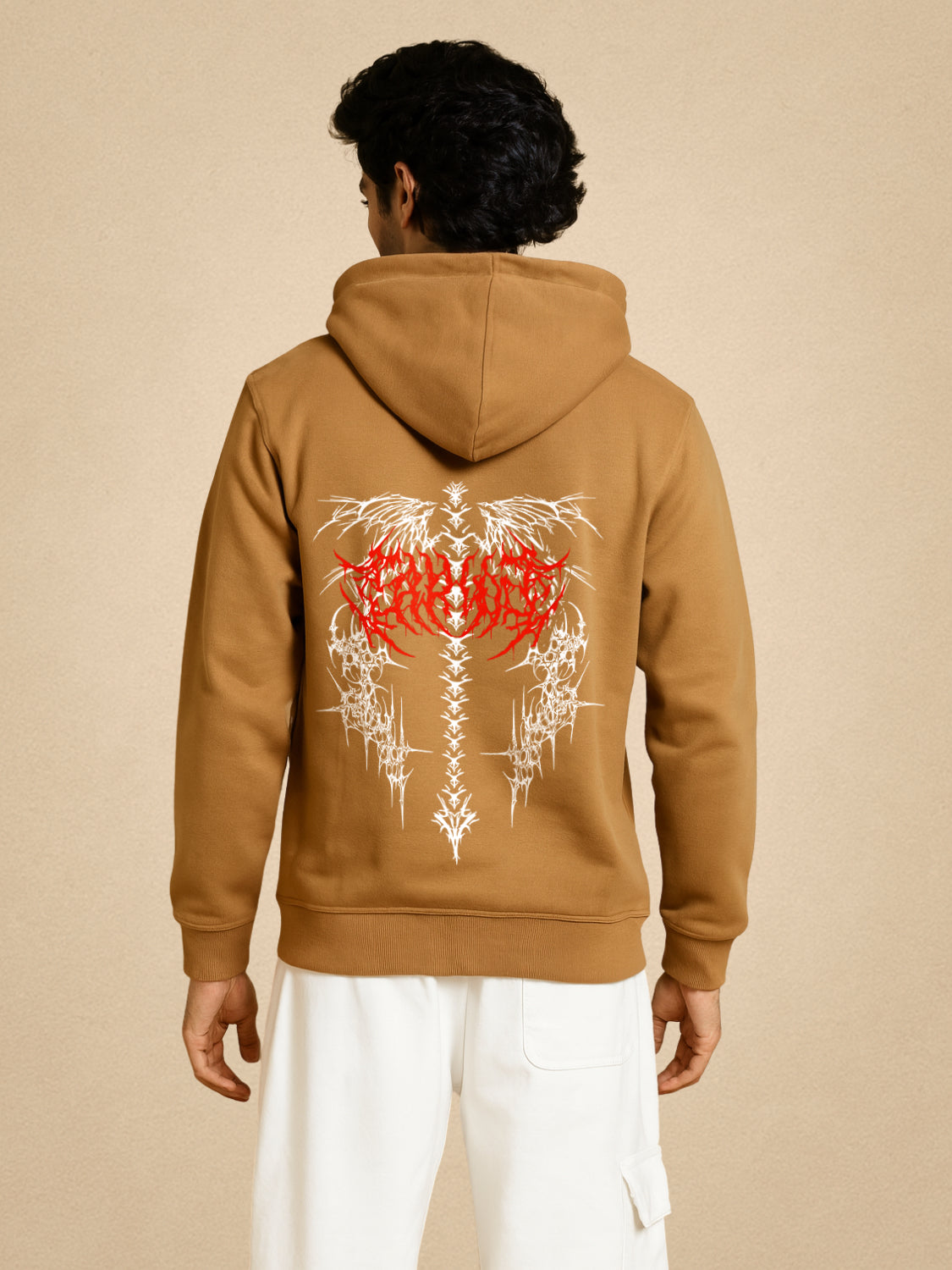 Zwuri Men | Spine - Biscoff Brown Oversized Hoodie