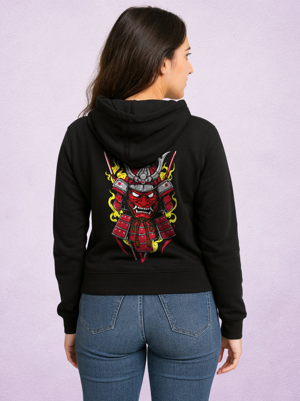 Zwuri Women | Shogun Mode - Pitch Black Oversized Hoodie