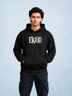 Zwuri Men | Ekaki - Pitch Black Oversized Hoodie