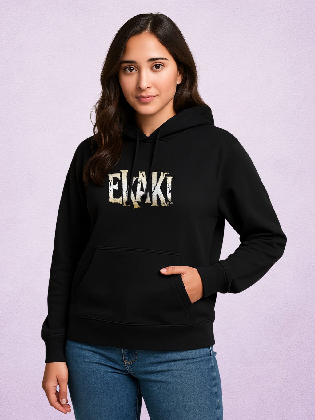 Zwuri Women | Ekaki - Pitch Black Oversized Hoodie