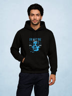 Zwuri Men | Fracture - Pitch Black Oversized Hoodie