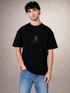 Zwuri Men | Vipers - Pitch Black Oversized T-Shirt