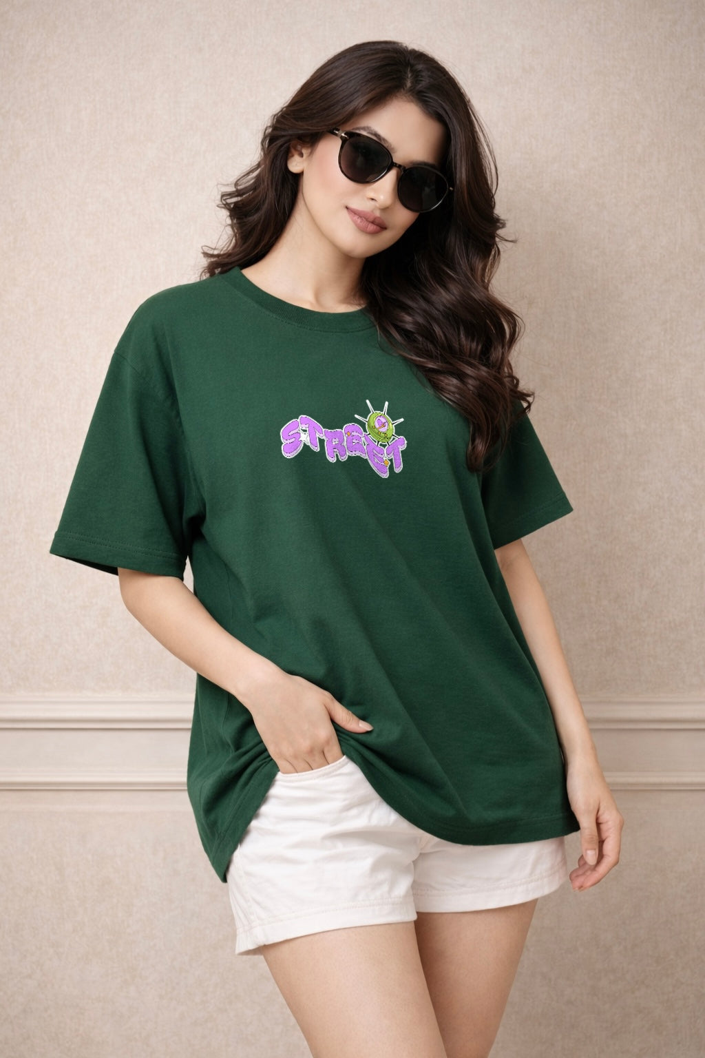 Zwuri Women | Street Style - Jungle Vibe Oversized T-Shirt