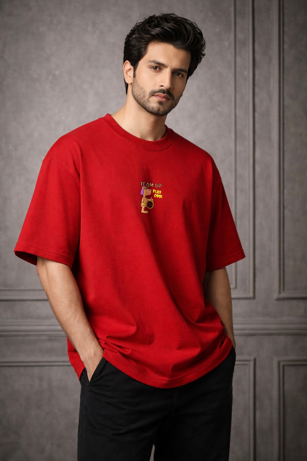 Zwuri Men | Team Up - Cherry Bomb Oversized T-Shirt