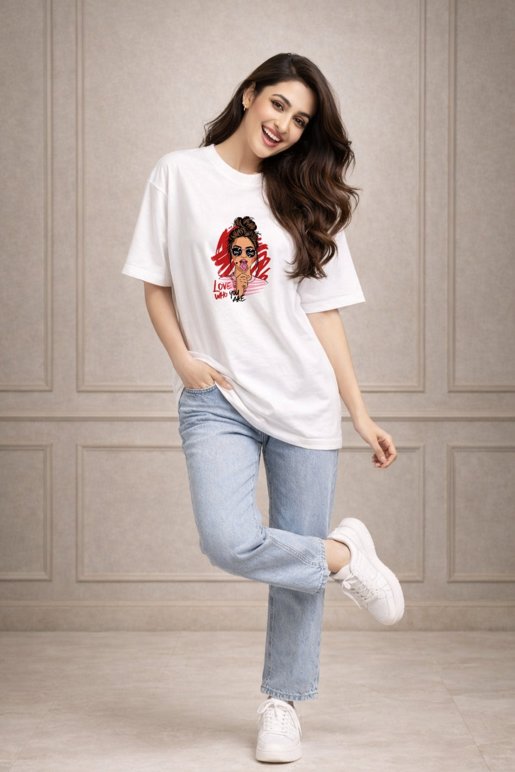 Zwuri Women | Love Who You Are - Cloud Nine Oversized T-Shirt