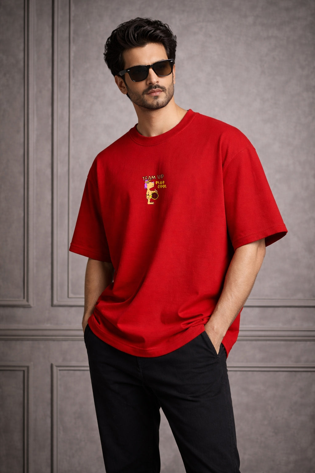 Zwuri Men | Team Up - Cherry Bomb Oversized T-Shirt