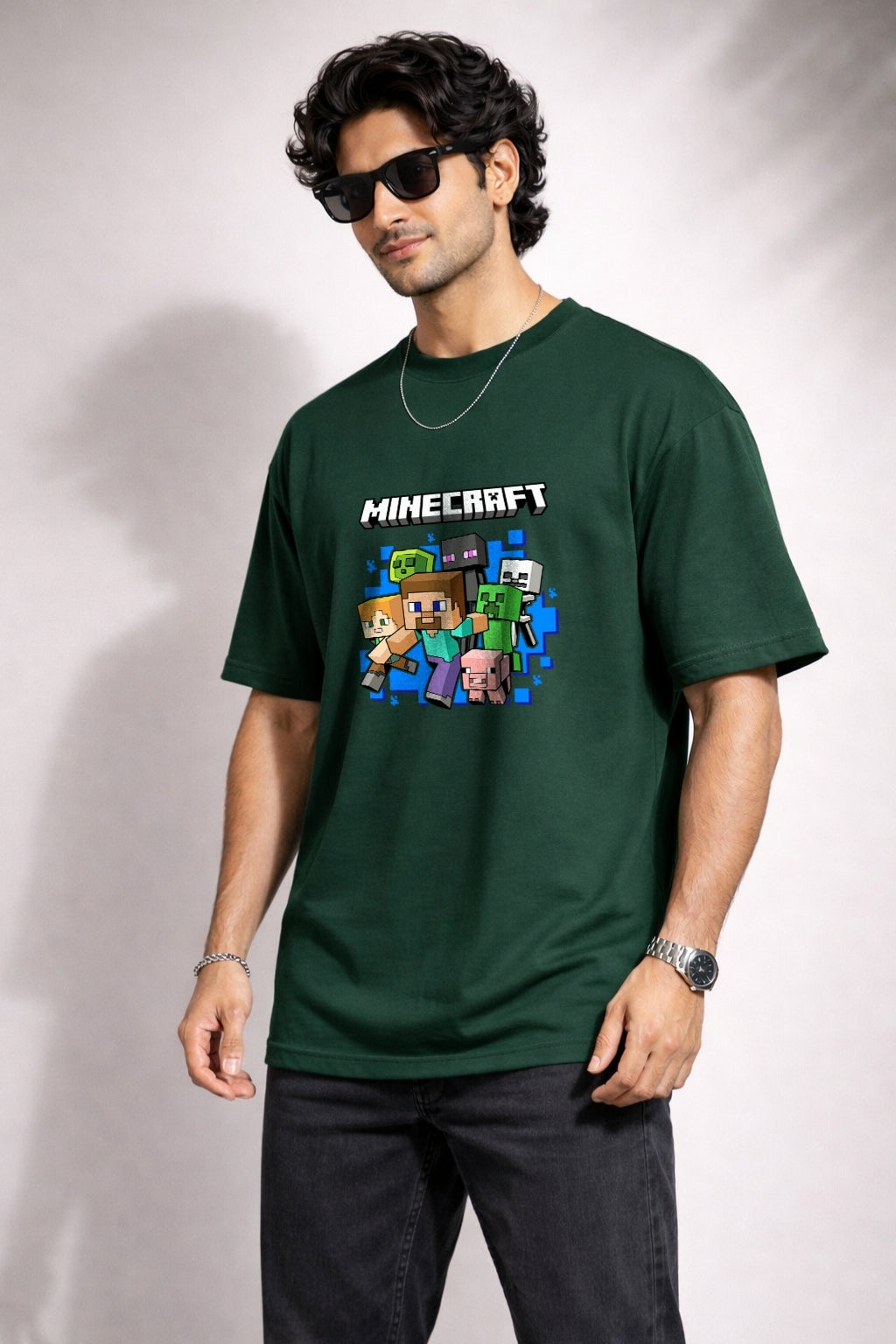 Zwuri Men | Minecraft - Jungle Vibe Oversized T-Shirt