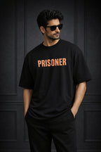 Zwuri Men | Prisoner - Pitch Black Oversized T-Shirt