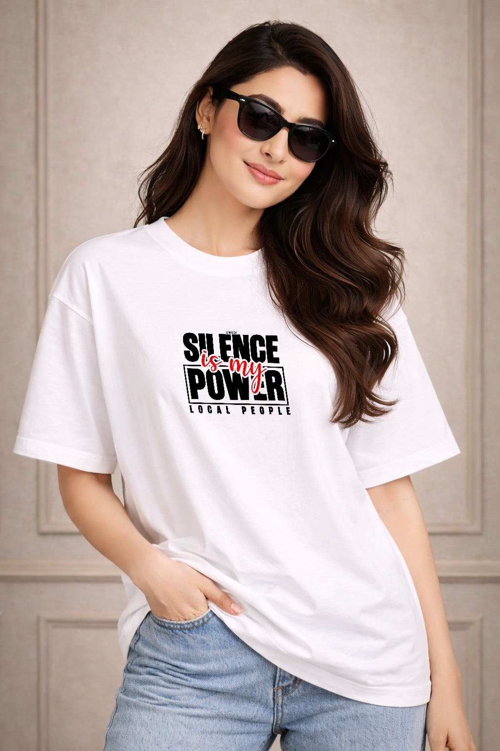 Zwuri Women | Silence is Power - Cloud Nine Oversized T-Shirt