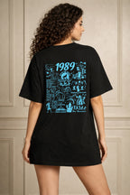 Zwuri Women | 1989 - Pitch Black Oversized T-Shirt