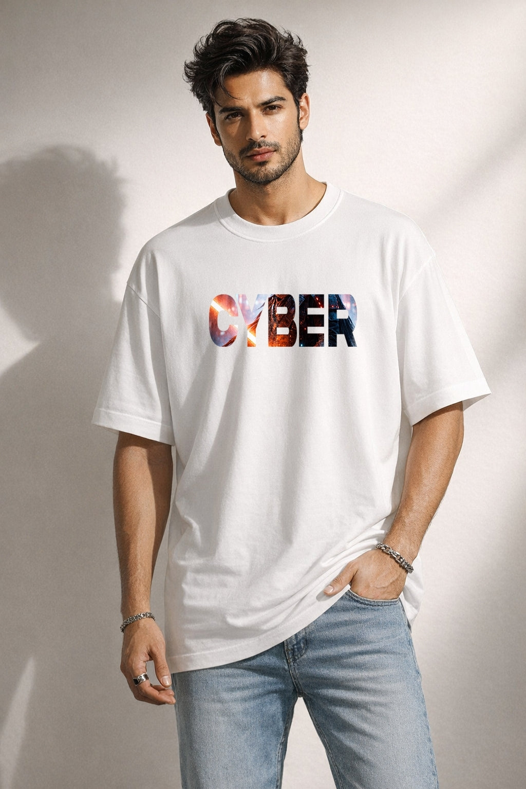 Zwuri Men | Cyber - Cloud Nine Oversized T-Shirt