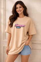 Zwuri Women | Powerpuff Girls - Caramel Kiss Oversized T-Shirt