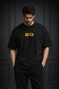 Zwuri Men | Dinners Group - Pitch Black Oversized T-Shirt