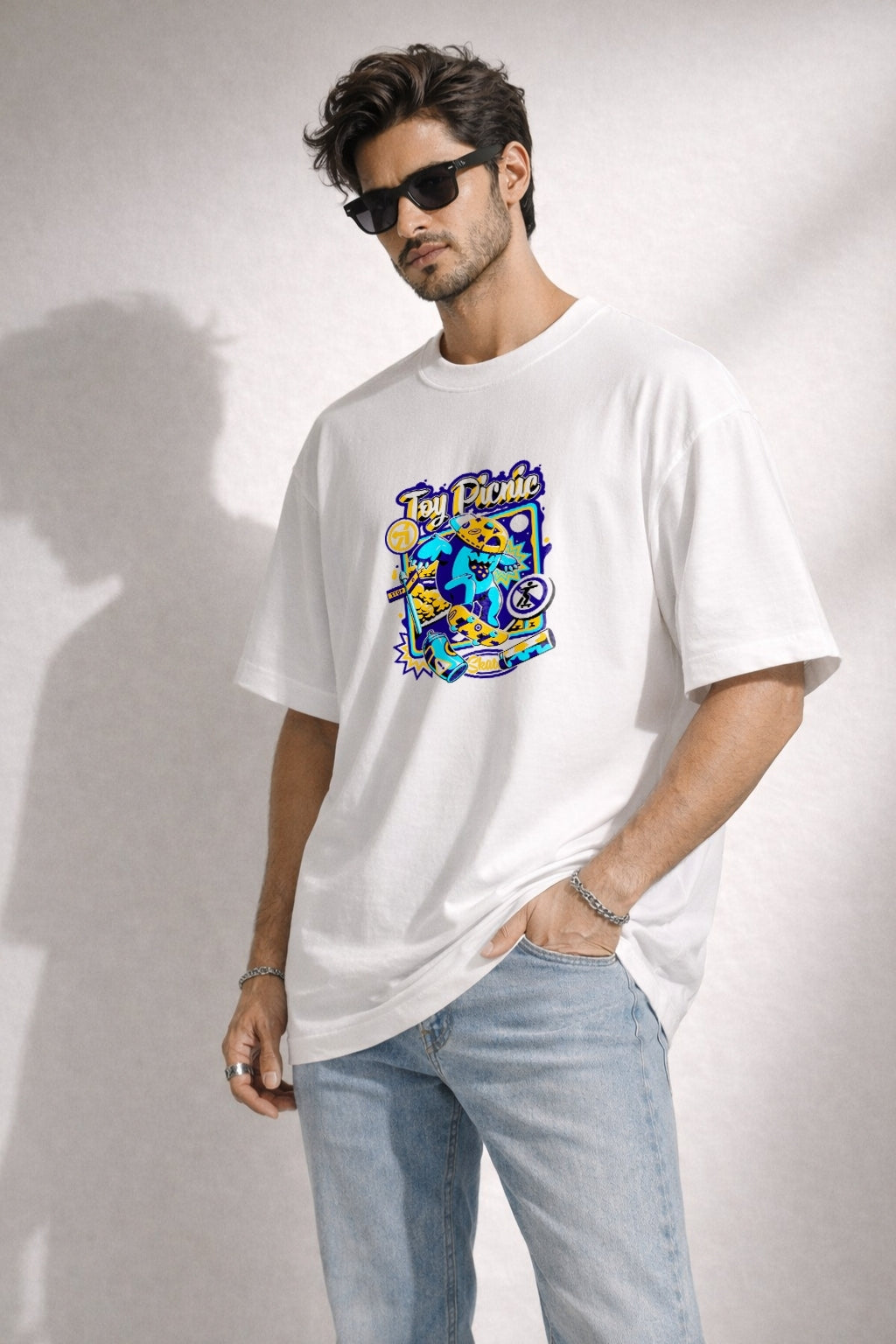Zwuri Men | Toy Picnic - Cloud Nine Oversized T-Shirt