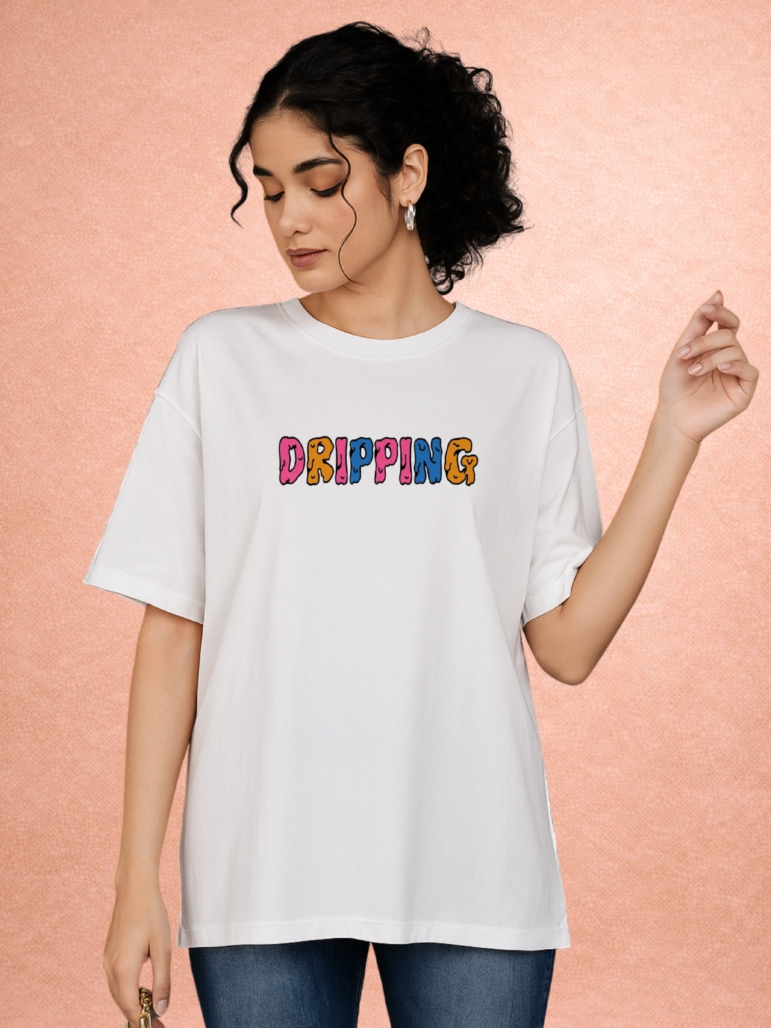Zwuri Women | Dripping - Cloud Nine Oversized T-Shirt