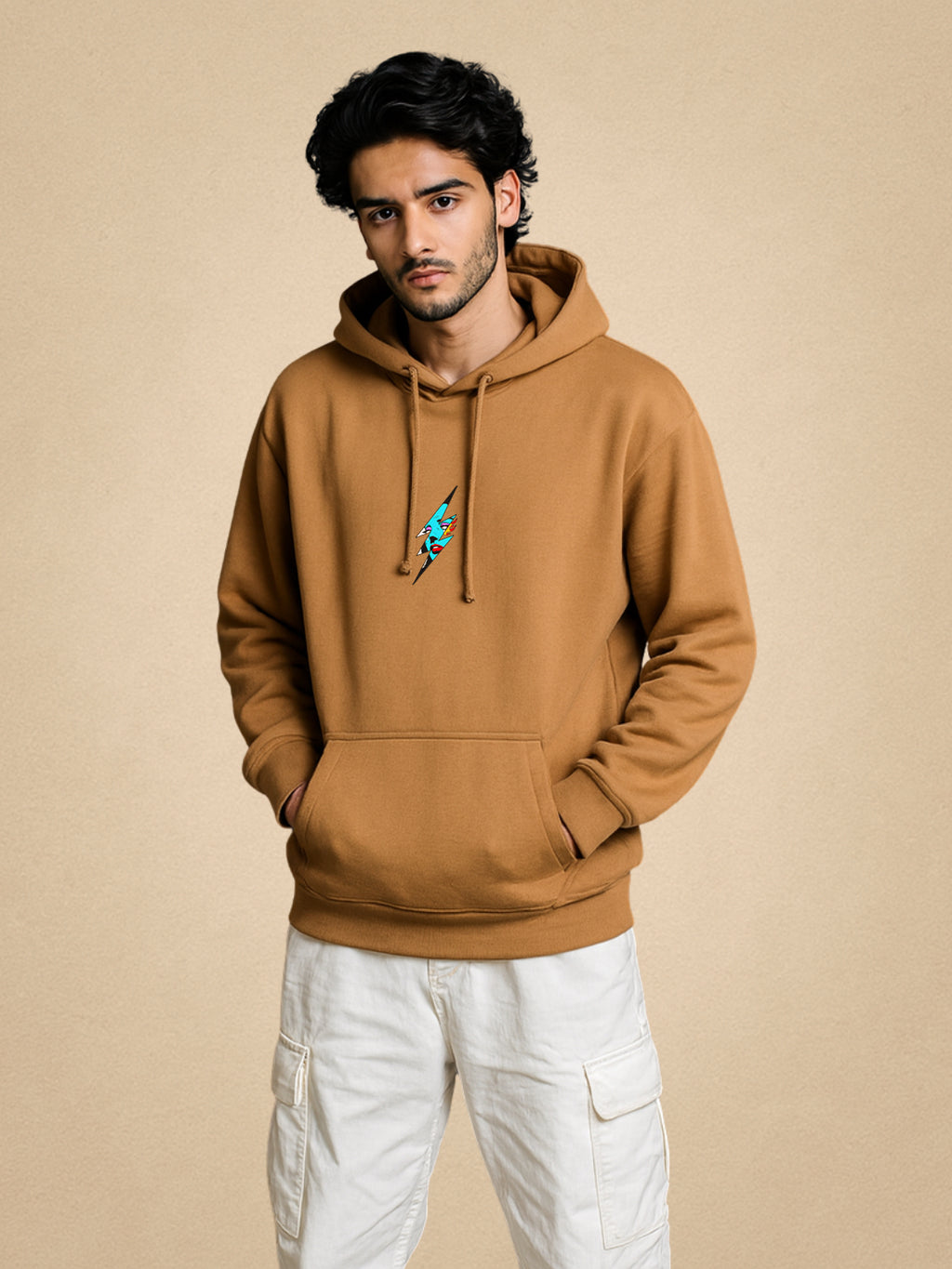 Zwuri Men | Zap - Biscoff Brown Oversized Hoodie