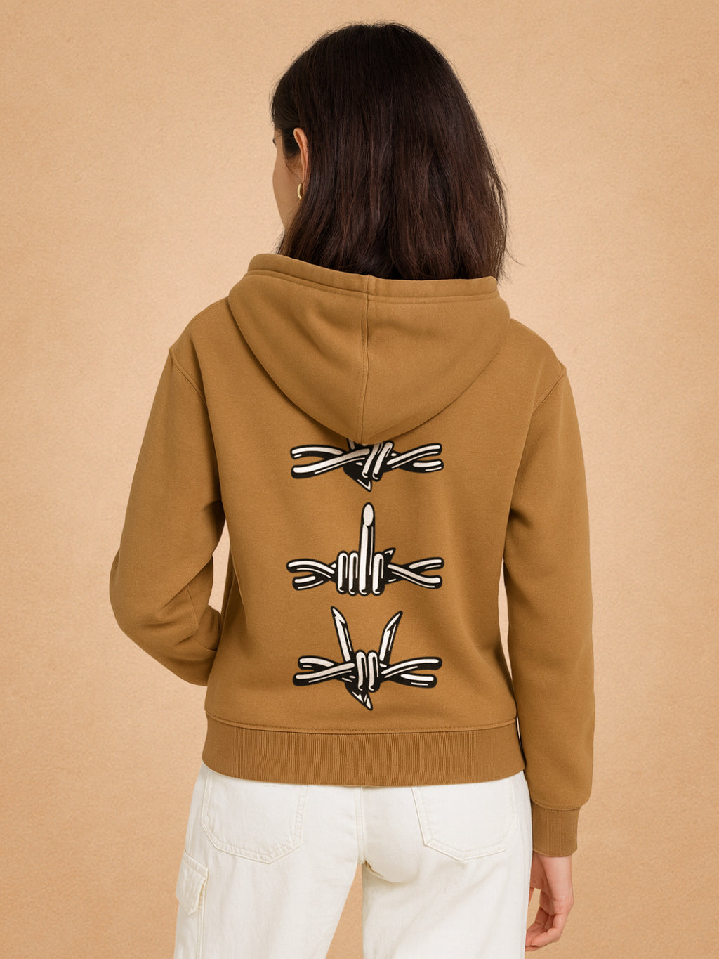 Zwuri Women | Off Limits - Biscoff Brown Oversized Hoodie