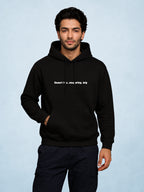 Zwuri Men | Stepping - Pitch Black Oversized Hoodie