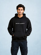 Zwuri Men | Stepping - Pitch Black Oversized Hoodie