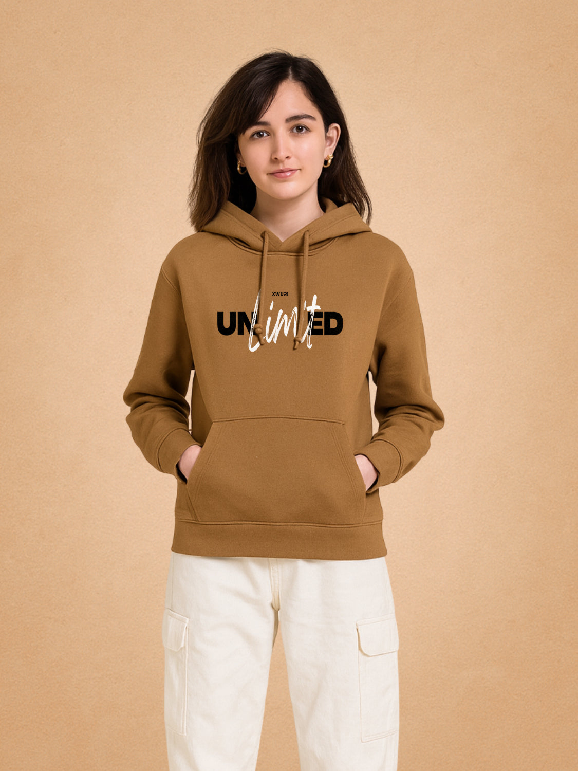 Zwuri Women | Unlimited - Biscoff Brown Oversized Hoodie