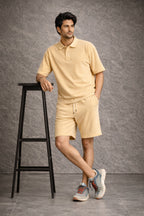 Zwuri Men | Mango Bite Oversized Polo Cord Set