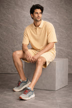 Zwuri Men | Mango Bite Oversized Polo Cord Set
