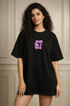 Zwuri Women | 67 - Pitch Black Oversized T-Shirt
