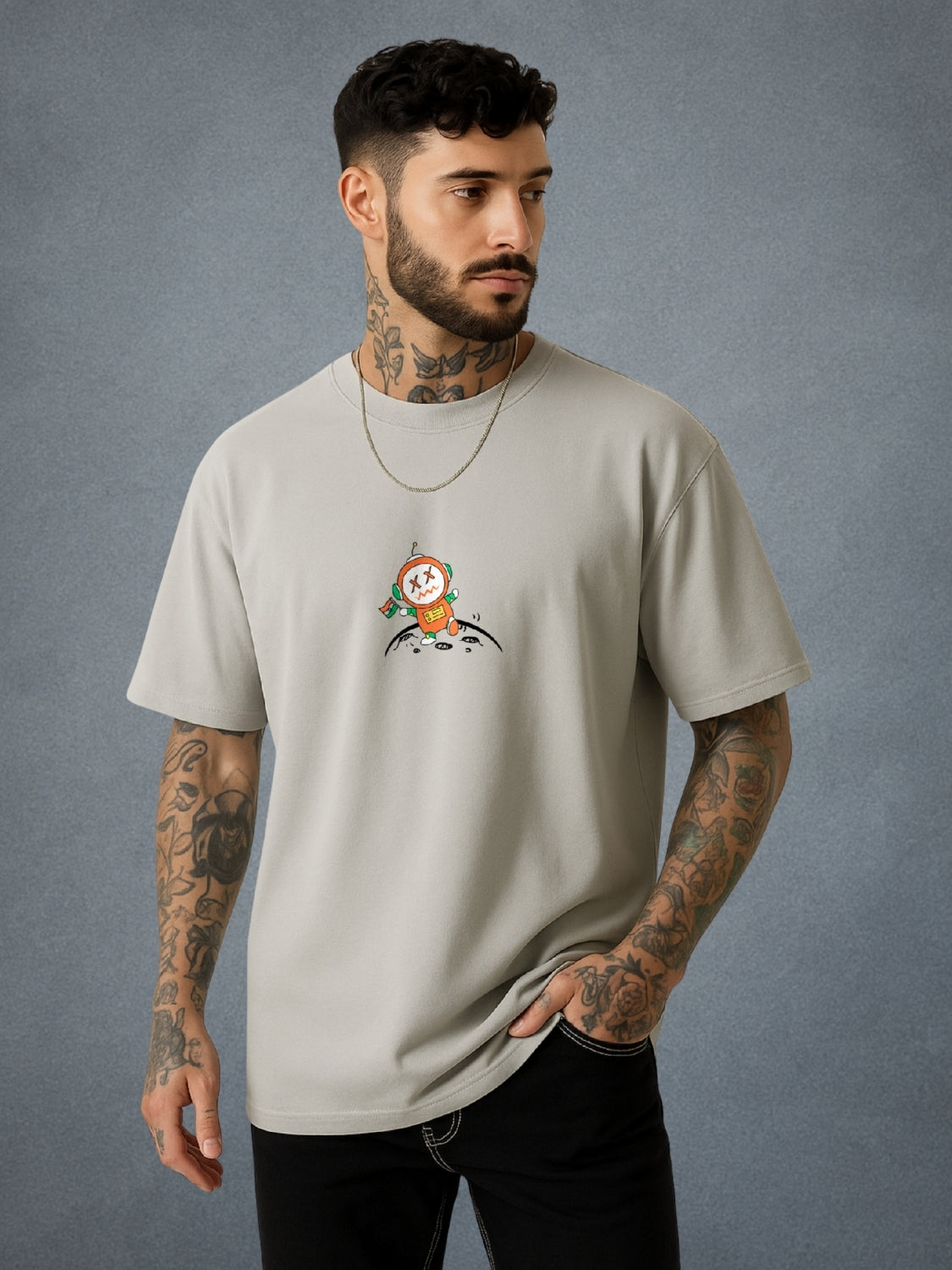 🌌 Romsteller Tee "Take a Romantic Trip" Smoke Gray for Men by Zwuri