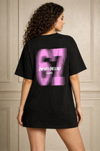 Zwuri Women | 67 - Pitch Black Oversized T-Shirt
