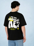 Zwuri Men | Manifest - Pitch Black Oversized T-Shirt