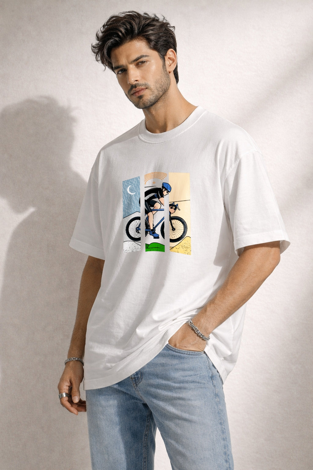 Zwuri Men | Cyclist - Cloud Nine Oversized T-Shirt