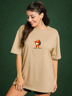 Zwuri Women | Camouflage - Caramel Kiss Oversized T-Shirt
