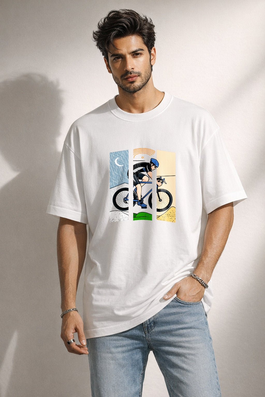 Zwuri Men | Cyclist - Cloud Nine Oversized T-Shirt