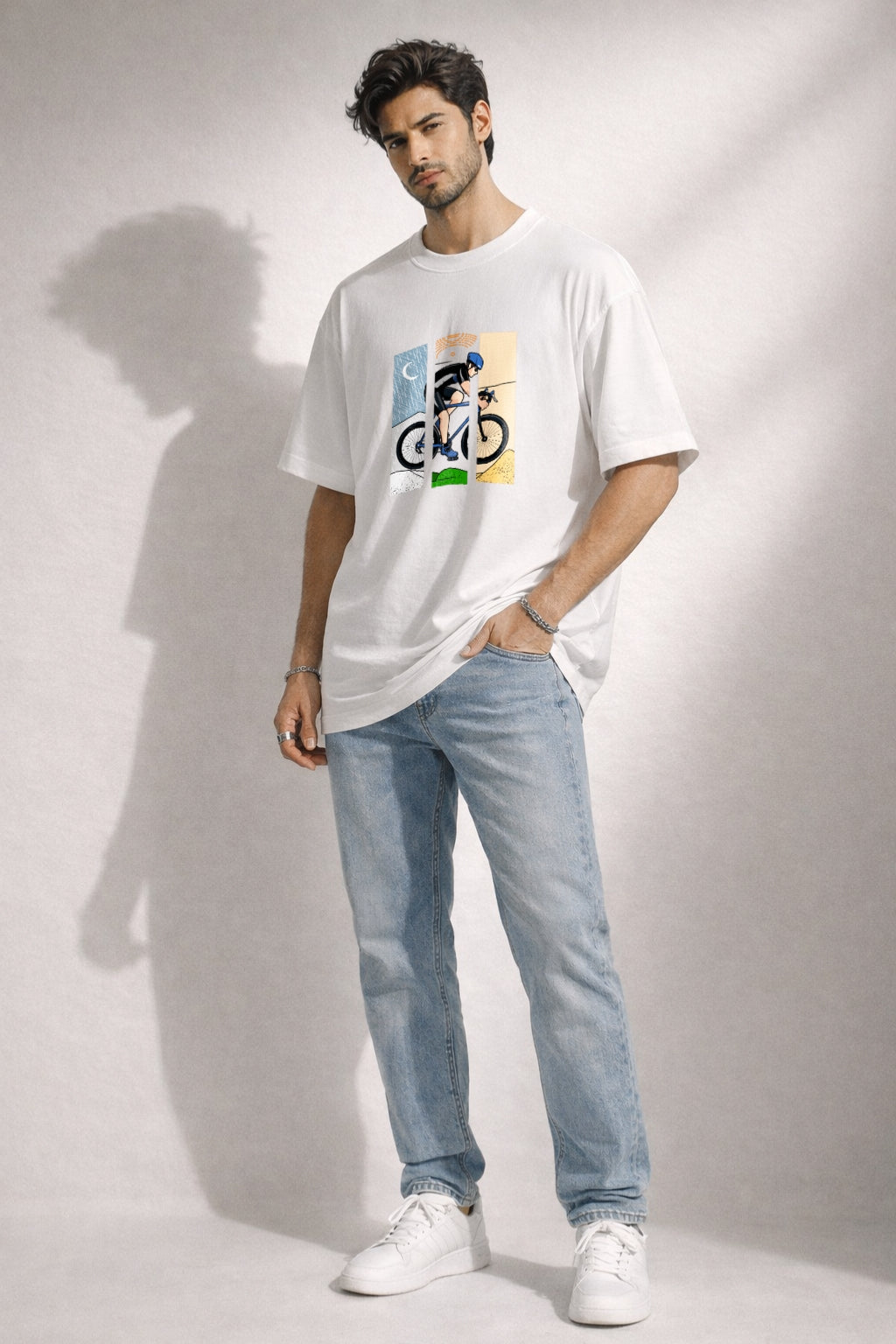 Zwuri Men | Cyclist - Cloud Nine Oversized T-Shirt
