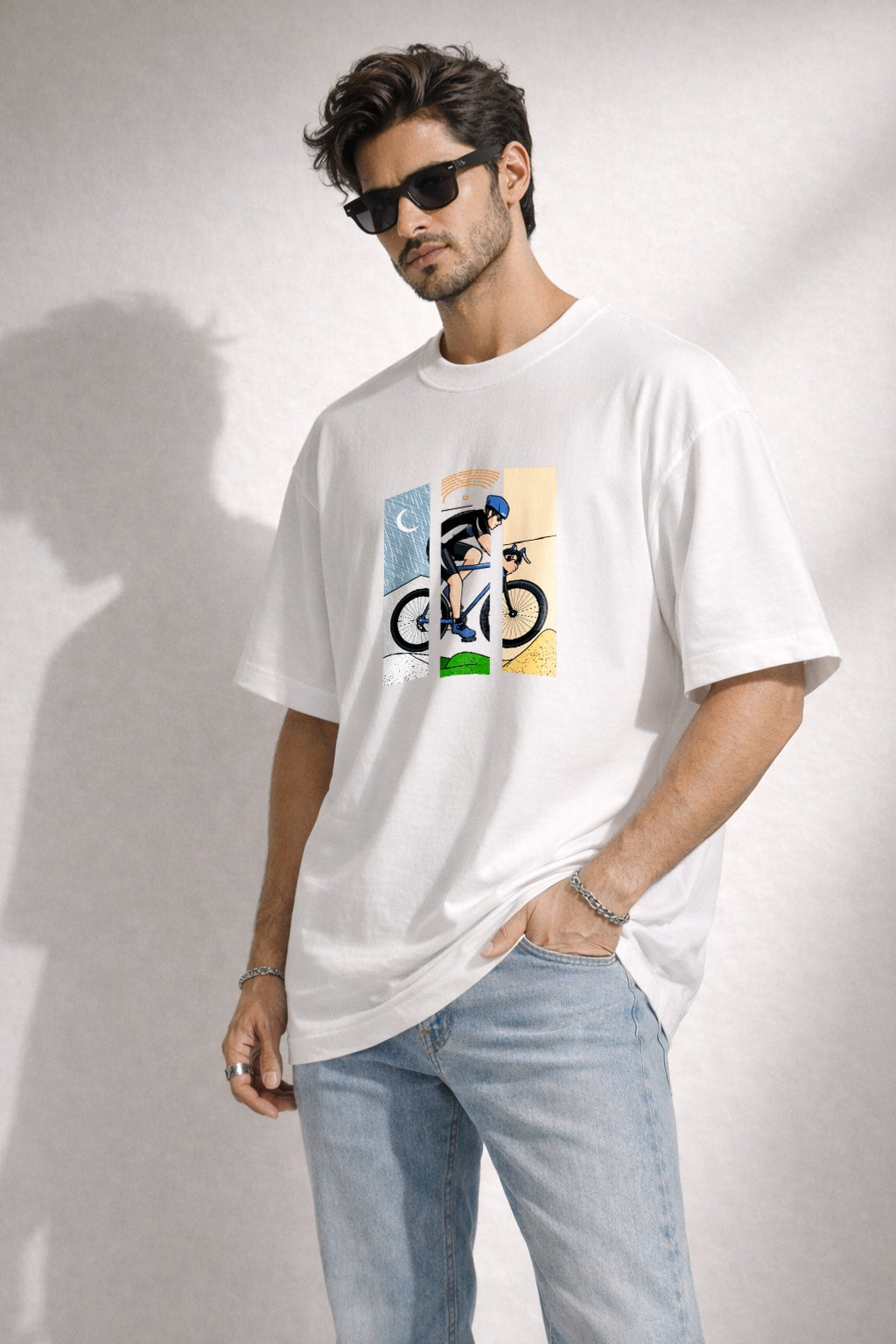 Zwuri Men | Cyclist - Cloud Nine Oversized T-Shirt
