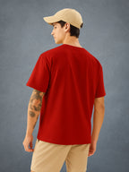 Zwuri Men | Solids - Cherry Bomb Oversized T-Shirt