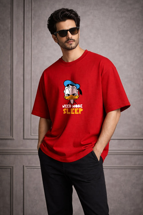 Zwuri Men | Need Sleep - Cherry Bomb Oversized T-Shirt