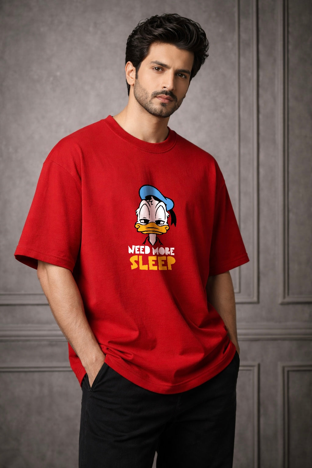 Zwuri Men | Need Sleep - Cherry Bomb Oversized T-Shirt