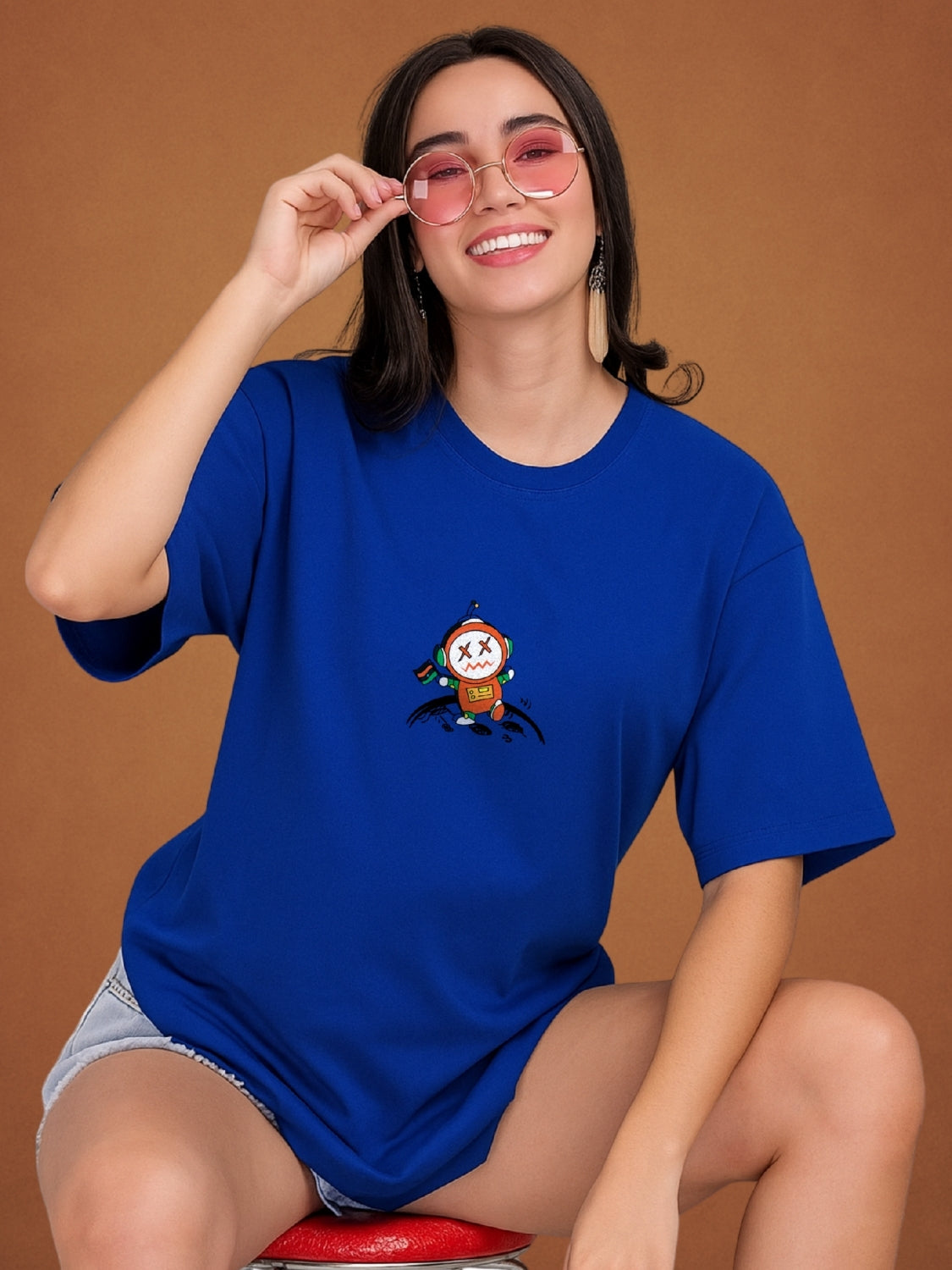 🌌 Romsteller Tee "Take a Romantic Trip" Royal Blue for Women by Zwuri